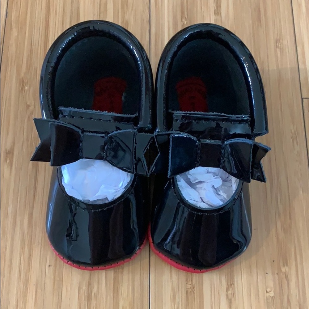 Freshly Picked Bow Patent Mary Jane Black Size 3